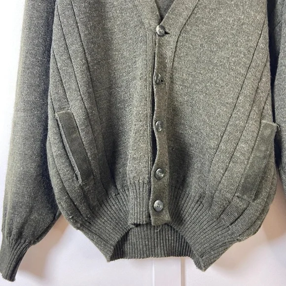 Vintage Pitlochry Cardigan Wool Green XL - Picture 6 of 6